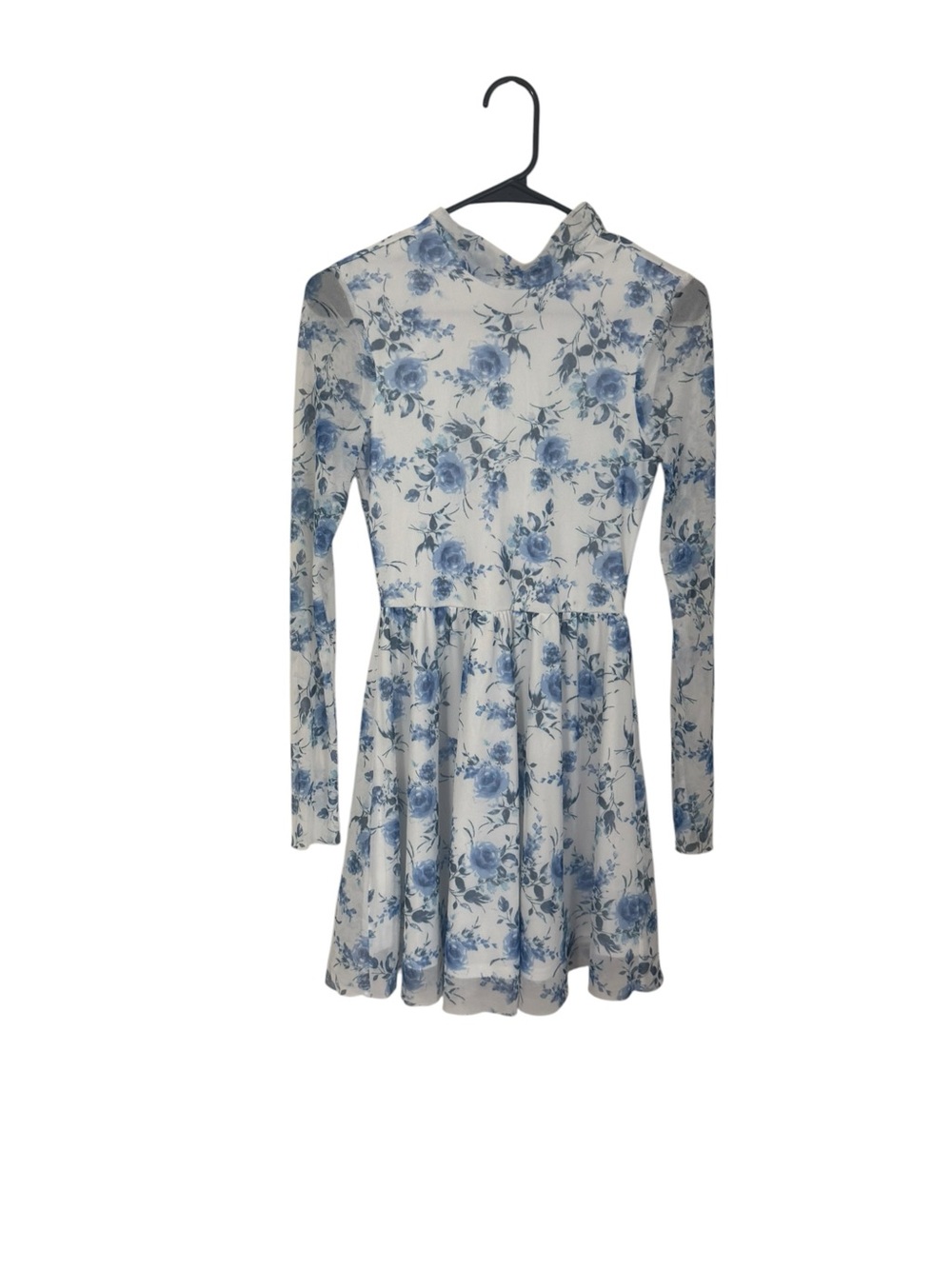 Altar'd State White and Blue Floral Mini Dress
